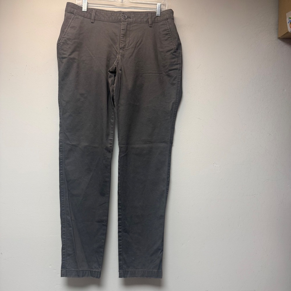 Eddie Bauer Pants Womens 8 Gray Legendwash Stretch Boyfriend Slim Chino Pant